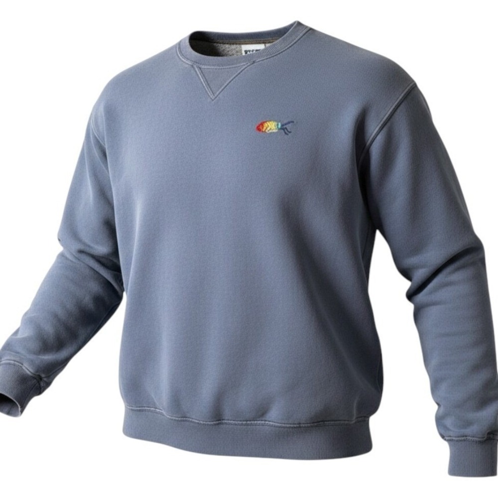 Billabong x Wrangler Sweatshirt Men's S Blue Embroidered Bronc Horse Logo